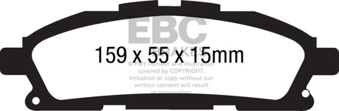EBC 11+ Nissan Quest 3.5 Greenstuff Front Brake Pads - DP61877