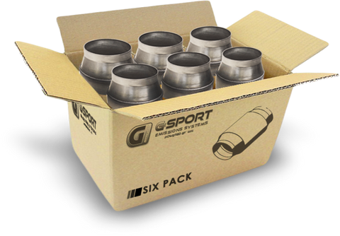 GESI G-Sport 6PK 300 CPSI EPA Compliant 4in Inlet/Outlet GEN1 Ultra High Output Cat Conv Assembly - 685042
