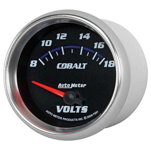 AutoMeter Gauge Voltmeter 2-5/8in. 18V Electric Cobalt - 7991