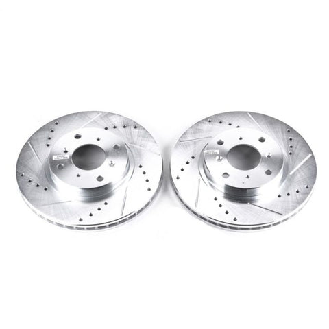 Power Stop 93-96 Honda Prelude Front Evolution Drilled & Slotted Rotors - Pair - JBR707XPR