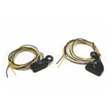 Letric Lighting Black Mini Mirror Mounted Front LED Turn Signals - Black - LLC-MMM-B