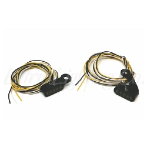 Letric Lighting Black Mini Mirror Mounted Front LED Turn Signals - Black - LLC-MMM-B