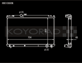 Koyo 96-00 Toyota Chaser JZX100 2.5L Inline 6 Turbo w/ Manual Trans Radiator - HH010860N