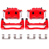 Power Stop 08-16 Cadillac Escalade Front Red Calipers w/Brackets - Pair - S4918A