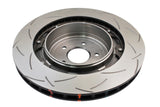 DBA 09+ Nissan GTR R-35 Rear Slotted 5000 Series 2 Piece Rotor Assembled w/ Black Hat - 52321BLKS