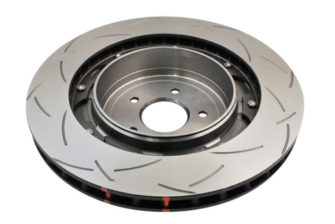DBA 09+ Nissan GTR R-35 Rear Slotted 5000 Series 2 Piece Rotor Assembled w/ Black Hat - 52321BLKS