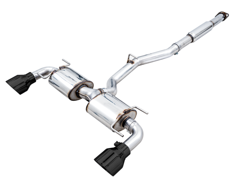 AWE Tuning Subaru BRZ/ Toyota GR86/ Toyota 86 Touring Edition Cat-Back Exhaust- Diamond Black Tips - 3015-33486