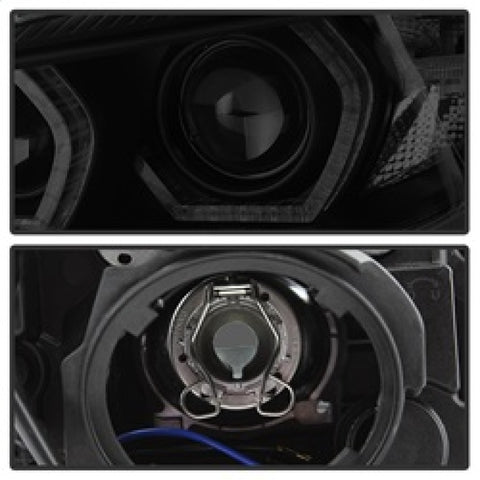 Spyder 12-14 BMW F30 3 Series 4DR Projector Headlights - LED DRL - Blk Smoke PRO-YD-BMWF3012-DRL-BSM - 5085047
