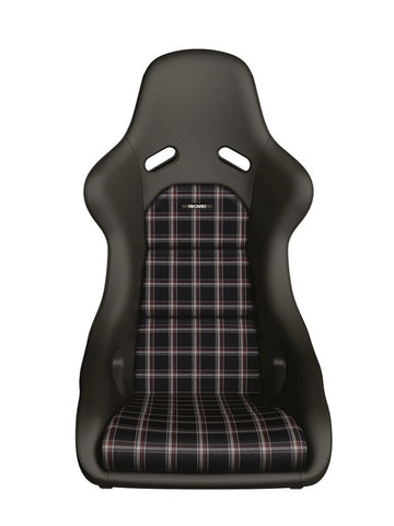 Recaro Classic Pole Position ABE Seat - Black Leather/Classic Checkered Fabric - 087.00.0B28-01