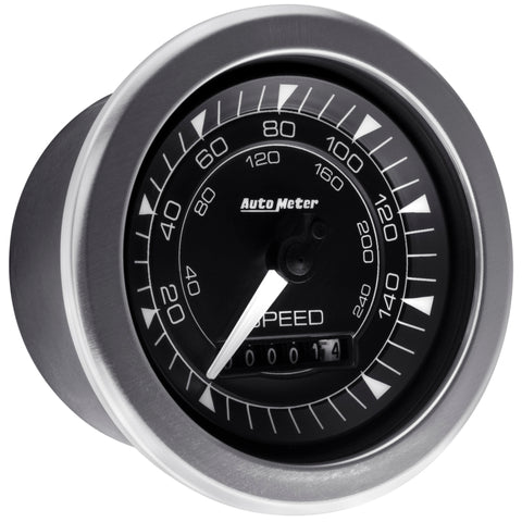 Autometer Chrono 3-3/8in 160MPH Electric Programmable Speedometer Gauge - 8188