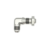 DeatschWerks 8AN Male Flare To 8AN Male Flare Bulkhead Adapter 90-Degree (Incl. Nut) - 6-02-0711
