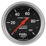 Autometer Sport-Comp 2 5/8in 100psi Mechanical Fuel Pressure Gauge - 3412