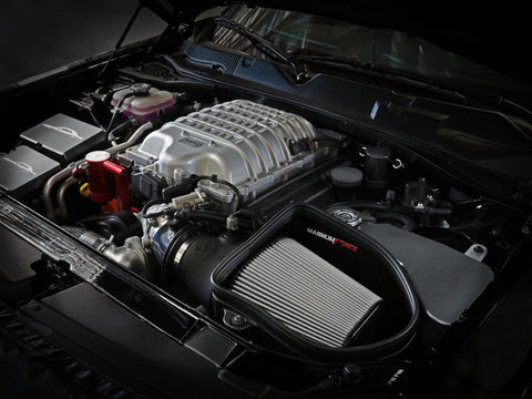aFe 19-23 Dodge Challenger Hellcat V8-6.2L Magnum FORCE Stage2 Cold Air Intake System w/Pro DRY S - 54-13076D