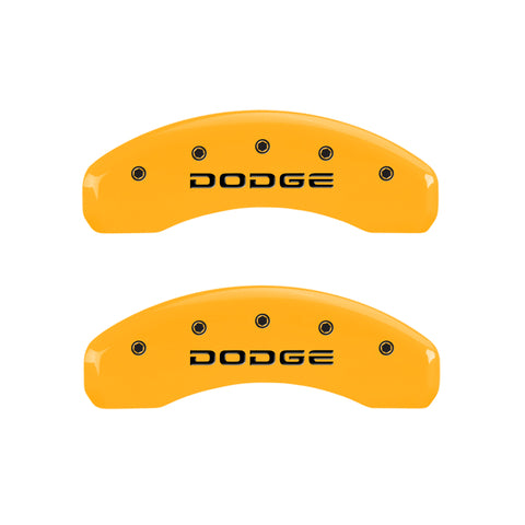MGP 4 Caliper Covers Engraved F & R Broken D/Dodge Yellow Finish Black Char 2007 Dodge Durango - 12043SDODYL