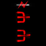 ANZO 15-19 Chevy Silverado 2500HD/3500HD (Halgn Only) LED Tail Lights w/Black Light Bar & Clear Lens - 311425