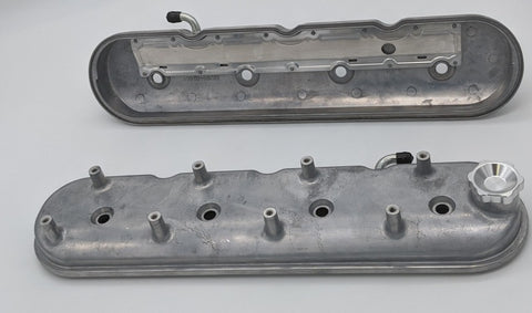 Granatelli 96-22 GM LS Standard Valve Cover w/Angled Coil Mount - Cast Finish (Pair) - 640365