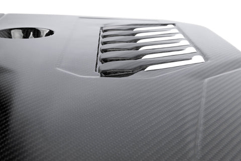 Dinan 19-26 BMW B58D (G01/G02/G20/G22/G23/G26/G42) Gloss Carbon Fiber Engine Cover w/Matte Accents - D590-0003