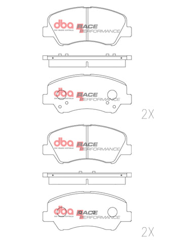 DBA 11-16 Hyundai Accent Front RP Performance Brake Pads - DB2272RP