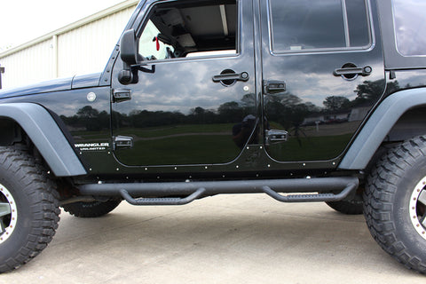 Fishbone Offroad 07-18 Jeep Wrangler JK 4 Door Rocker Guards Scale Armor - FB23053