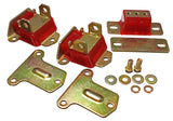 Energy Suspension 69-72 Camaro/70-73 Monte Carlo Red Complete Motor&Trans Mount Set Zinc Finish - 3.1122R