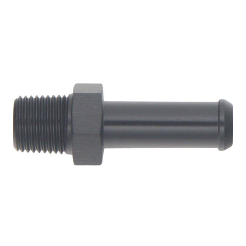 DeatschWerks 1/8in NPT Male Thread 5/16in Hose Barb - Anodized Matte Black - 6-02-0916-B