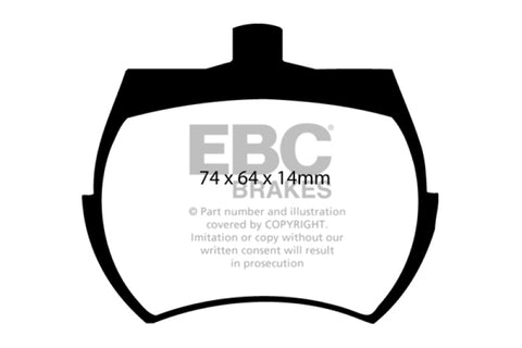 EBC 62-71 Austin-Healey Sprite (Steel Wheels) Greenstuff Front Brake Pads - DP2127