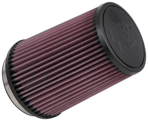 K&N Filter Universal Rubber Filter 4 inch Flange 5 3/8 inch Base 4 3/8 inch Top 7 inch Height - RU-2590