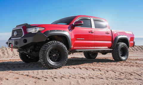 AVS 16-18 Toyota Tacoma Double Cab Ventvisor In-Channel Front & Rear Window Deflectors 4pc - Smoke - 194768