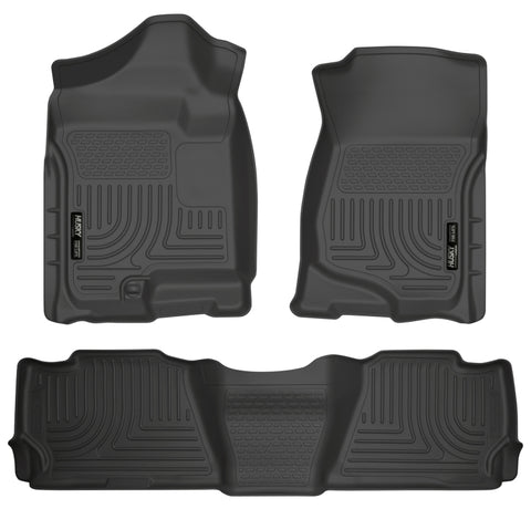 Husky Liners 07-13 GM Escalade/Suburban/Yukon WeatherBeater Black Front & 2nd Seat Floor Liners - 98251