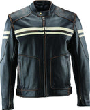 Kuryakyn Leather By River Road Hoodlum Vintage Leather Jacket Black - Small - 094382