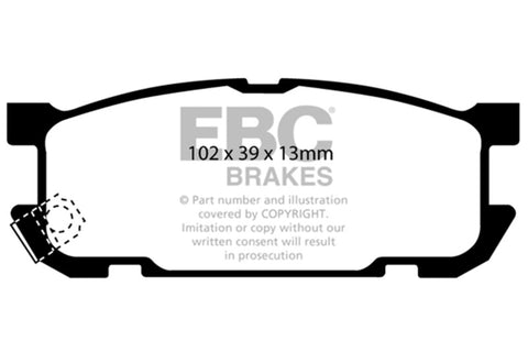 EBC 01-03 Mazda Miata MX5 1.8L Bluestuff Rear Brake Pads - DP51453B