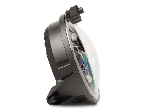 Raxiom 18-23 Jeep Wrangler JL Axial Series 9-In Angel Eye LED Headlights- Blk Housing (Clear Lens) - J171705