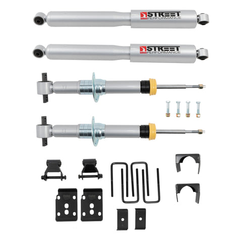 Belltech 2021+ Ford F-150 4WD 1in to 3.5in Front 7.5in Drop Rear Lowering Kit - 1055SP