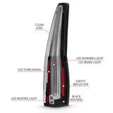ANZO 2007-2014 Cadillac Escalade Led Taillights Red/Clear - 311296