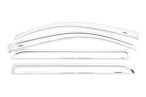 AVS 15-18 Chevy Silverado 2500 Crew Cab Ventvisor Front & Rear Window Deflectors 4pc - Chrome - 684536
