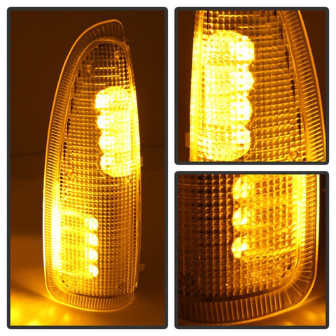 xTune Ford Superduty F250-F650 03-07 Amber LED Mirror Signal Lens - Clear ACC-LED-FDSD99-MR-C - 9924712