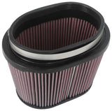 K&N Universal Rubber Filter 6.25in x 4in Oval FLG / 7.375in x 5.5in Base / 6.25in x 4in Top / 5in H - RU-1001