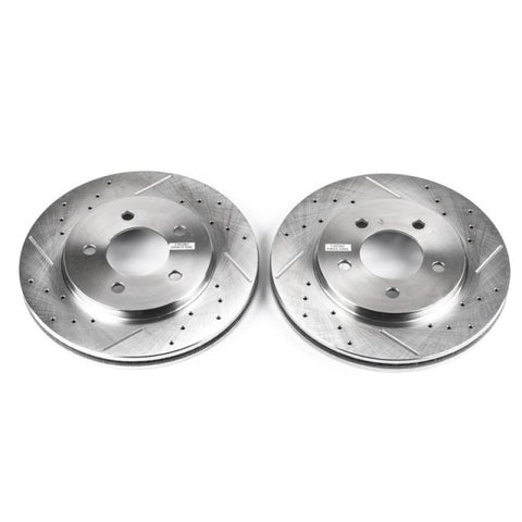 Power Stop 2000 Chrysler Grand Voyager Front Evolution Drilled & Slotted Rotors - Pair - AR8739XPR