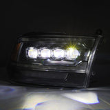 AlphaRex 09-18 Dodge Ram 2500 NOVA LED Proj Headlights Plank Style Design Black w/ Activation Light - 880555