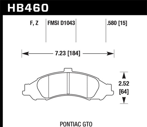 Hawk Performance Ceramic Street Brake Pads - HB460Z.580