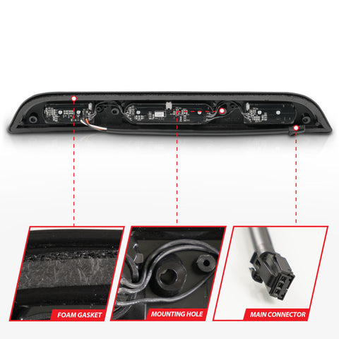 ANZO 15-20 Ford F-150 - F-450 LED Third Brake Light - Black Housing/Smoke Lens - 531112