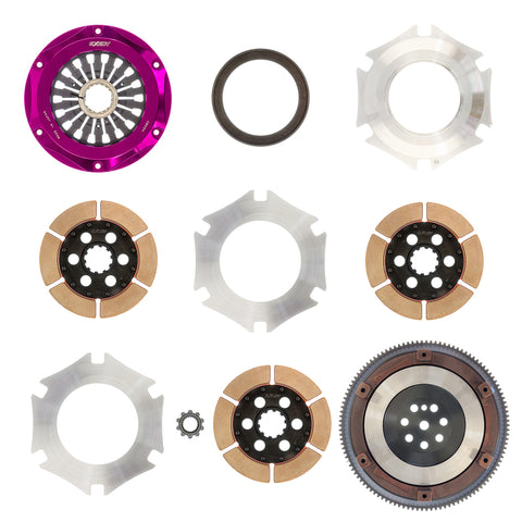 Exedy 1996-1996 Mitsubishi Lancer Evolution IV L4 Hyper Triple Cerametallic Clutch Rigid Pull Type - MM023HR