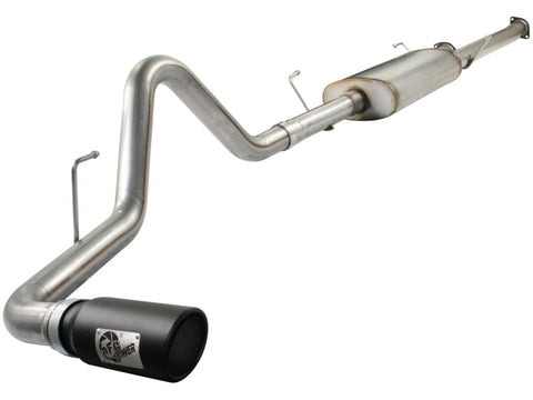 aFe MACHForce XP Exhausts Cat-Back SS-409 EXH CB Toyota Tundra 10-11 V8-5.7L 145.7 WB (blk tip) - 49-46008-B
