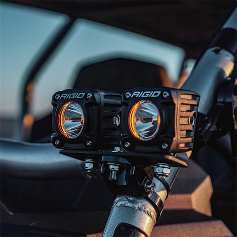 Rigid Industries Revolve Pod w/Amber Trim Ring - Pair - 491613