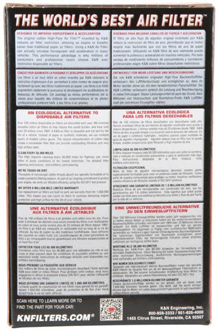 K&N Filter Universal Rubber Filter - Round Straight 3.5in Base OD x 3.5in Top OD x 5in H - RU-0360