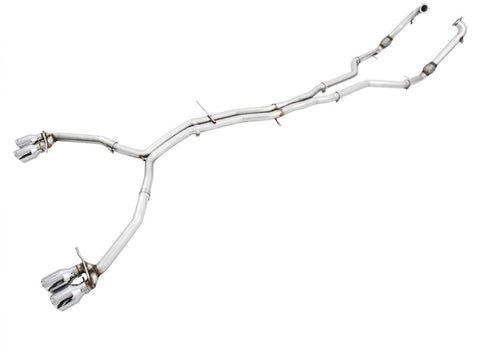 AWE Tuning Audi B9 S4 Track Edition Exhaust - Non-Resonated (Silver 102mm Tips) - 3010-42054