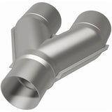 MagnaFlow Universal Trans Y-Pipe All SS 4inch (Dual) 3.5inch (Single) x 13inch (Overall) - 10800