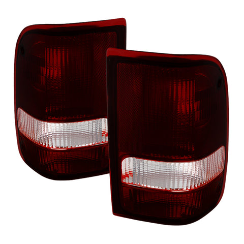 xTune Ford Ranger 93-97 OE Style Tail Lights Red Smoked ALT-JH-FR93-OE-RSM - 9030574