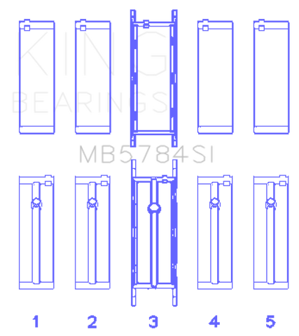 King Engine Bearings 13-15 BMW 320i Main Bearing Set - MB5784SI