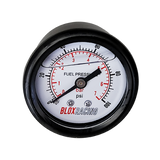 BLOX Racing Liquid-Filled Fuel Pressure Gauge 0-100psi (White Face) - BXGA-00125-WH
